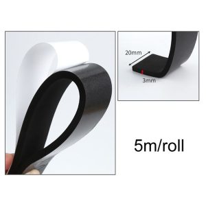 5m / Roll 2cm Width 3mm Thickness Foam Strips With Adhesive High Density Foam Closed Cell Tape Seal For Doors And Windows