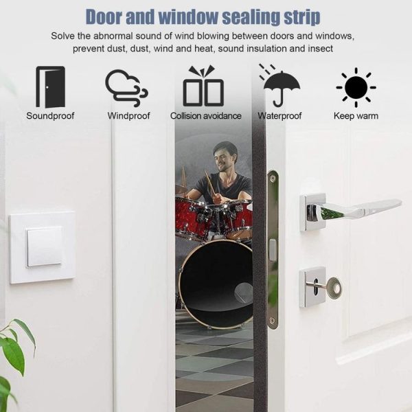 5m / Roll 2cm Width 3mm Thickness Foam Strips With Adhesive High Density Foam Closed Cell Tape Seal For Doors And Windows - Image 6