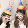 2pcs Party Glasses Children Hats Headwear Birthday Photo Decorations, Random Pattern Delivery, Specification: Hat - Image 5