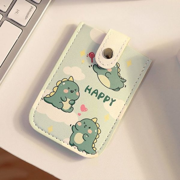 Pull-out Multi-card Slot ID Card Holder Large Capacity Cartoon Card Bag, Color: Green