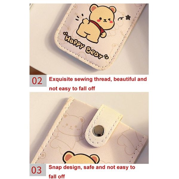Pull-out Multi-card Slot ID Card Holder Large Capacity Cartoon Card Bag, Color: Green - Image 4
