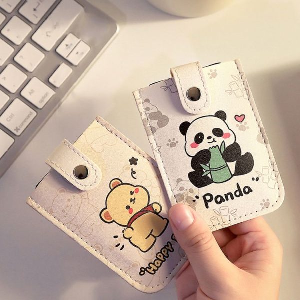 Pull-out Multi-card Slot ID Card Holder Large Capacity Cartoon Card Bag, Color: Green - Image 5