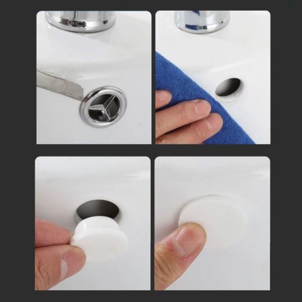 20pcs Universal Wash Basin Overflow Hole Push-type Plug Cap (22-24mm) - Image 7
