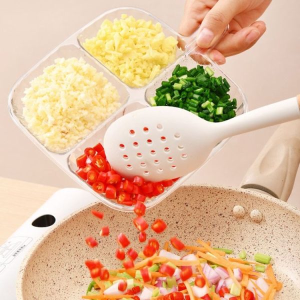 Multipurpose Quad Compartment Side Dish Kitchen Storage Spice Tray (Transparent) - Image 7