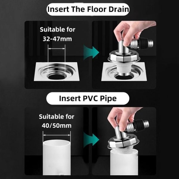 Y-shape Washing Machine Floor Drain Joint Pipe Connector, Spec: C1 - Image 6