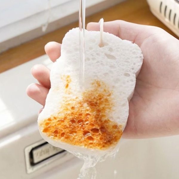 5pcs / Pack Cartoon Wood Pulp Sponge Wipe Kitchen Dishes Pots Dinnerware Scrubber (Random Style) - Image 7