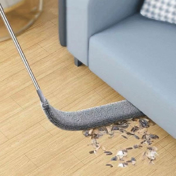 Retractable Gap Dust Cleaner Under Appliance Microfiber Dust Brush With Extension Pole (Green) - Image 2