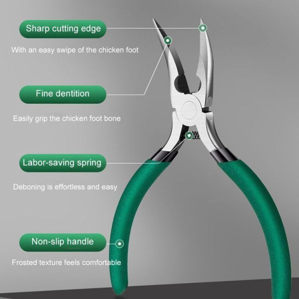 Chicken Claw Boning Tool Boning Knife Chicken Feet Bone Removal Pliers, Color: Blue - Image 4