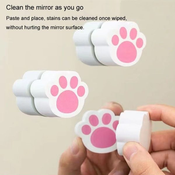 Bathroom Glass Mirror Stain Removal Watermark Sponge Rub Faucet Descaling Cleaning Tool (Pink) - Image 5