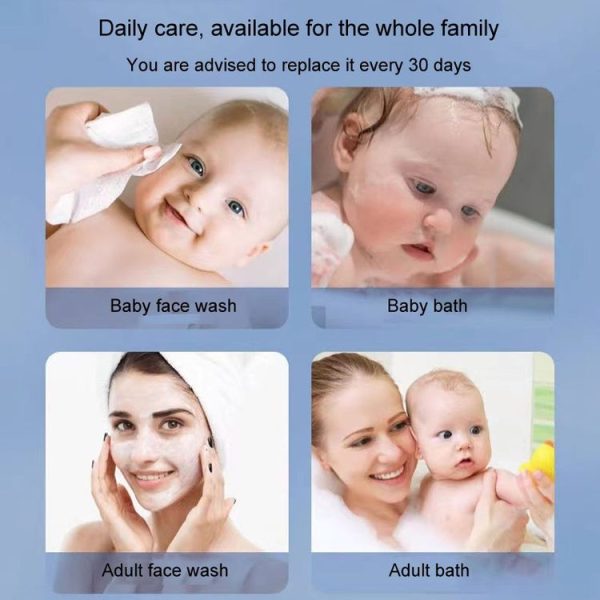 Baby Bathing Wood Pulp Sponge Cute Cartoon Soft Bath Sponge Bath Scrubber, Model: Bear - Image 13