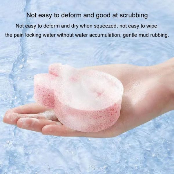 Baby Bathing Wood Pulp Sponge Cute Cartoon Soft Bath Sponge Bath Scrubber, Model: Bear - Image 9