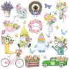 25pcs / Set Spring Flowers Living Room Glass Window Stickers Dwarf Cartoon Wall Decals