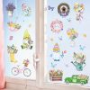25pcs / Set Spring Flowers Living Room Glass Window Stickers Dwarf Cartoon Wall Decals - Image 2