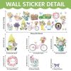 25pcs / Set Spring Flowers Living Room Glass Window Stickers Dwarf Cartoon Wall Decals - Image 3
