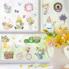 25pcs / Set Spring Flowers Living Room Glass Window Stickers Dwarf Cartoon Wall Decals - Image 5