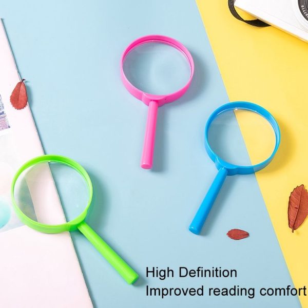 4pcs Children Color Magnifier 60mm Handheld Plastic Magnifying Glass, Color Random Delivery - Image 6