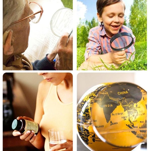 4pcs Children Color Magnifier 60mm Handheld Plastic Magnifying Glass, Color Random Delivery - Image 7