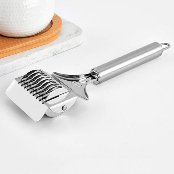 Stainless Steel Roller Noodle Cutter Kitchen Vegetable Onion And Garlic Chopping Tools, Model: SJ-13 - Image 2
