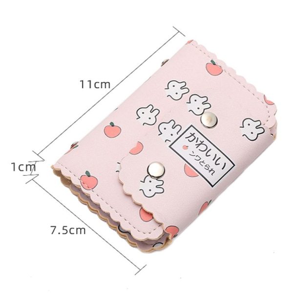 Mini Cute Cartoon Multi-card Slot Credit Card Holder Change ID Storage Bag, Color: Pink-Rabbit - Image 2