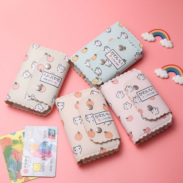Mini Cute Cartoon Multi-card Slot Credit Card Holder Change ID Storage Bag, Color: Pink-Rabbit - Image 5