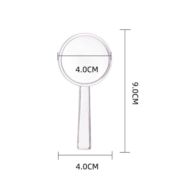 40mm 10pcs 3X Magnifying Glass Plastic Transparent Integrated Handheld HD Children Toy Magnifier - Image 2