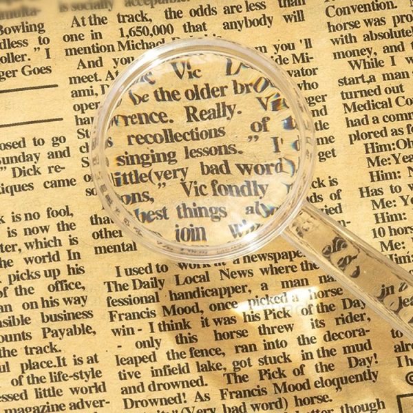 40mm 10pcs 3X Magnifying Glass Plastic Transparent Integrated Handheld HD Children Toy Magnifier - Image 5