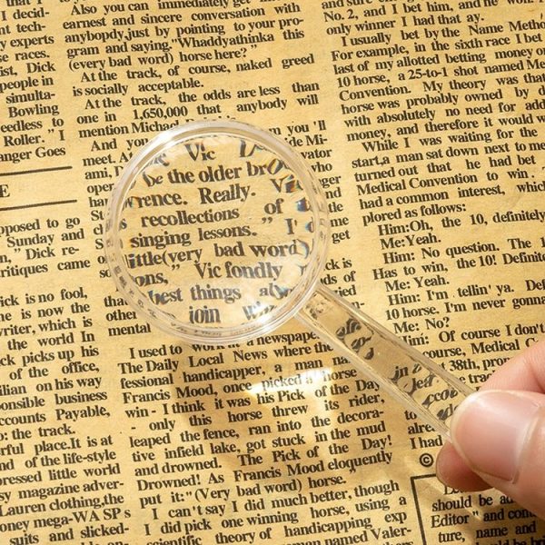 40mm 10pcs 3X Magnifying Glass Plastic Transparent Integrated Handheld HD Children Toy Magnifier - Image 6