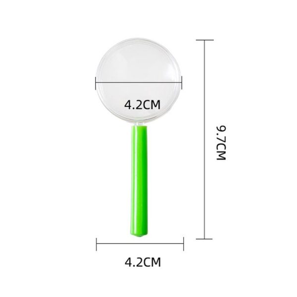 4pcs 40mm 3X Plastic Acrylic Lens Children Teaching Magnifier Color Handle Magnifying Glass, Color Random Delivery - Image 4