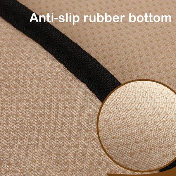 Non-Slip Rhombus Imitation Linen Car Seat Cushion, Color: Brown Front Row - Image 5