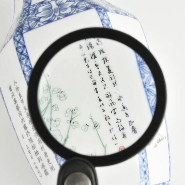 50mm 10X Folding Leather Case Magnifier Pocket Magnifying Glass - Image 4