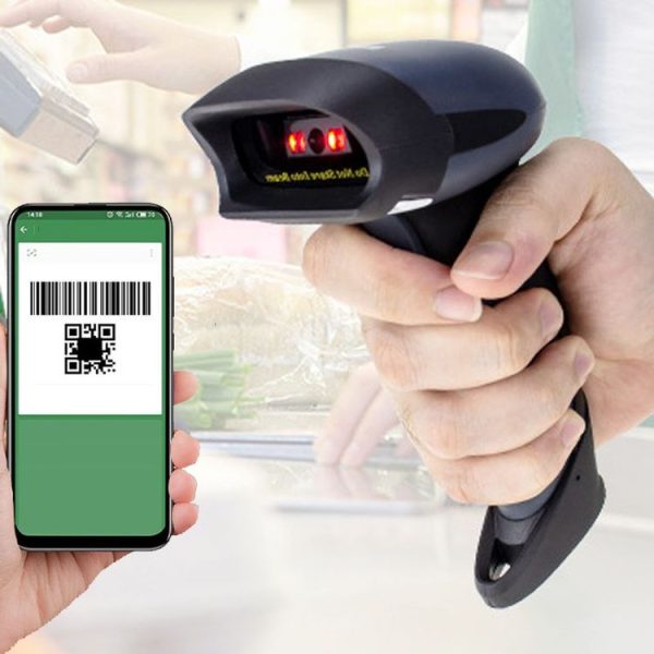 NETUM One-Dimensional Self-Sensing Code Sweeper Handheld Mobile Red Light Scanning Machine, Model: Wired - Image 2
