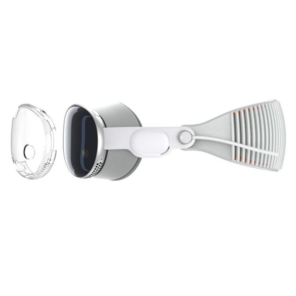 Apple Vision Pro Protective Case VR Headset Device Accessories, Color: Transparent TPU - Image 3