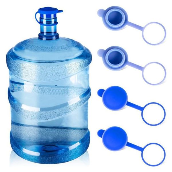 5pcs Household Bottled Water Bucket Lid Pure Water Seal Dustproof Cover (Blue) - Image 2
