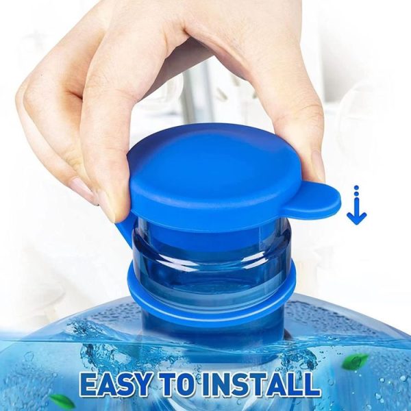 5pcs Household Bottled Water Bucket Lid Pure Water Seal Dustproof Cover (Blue) - Image 5