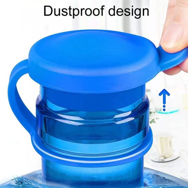 5pcs Household Bottled Water Bucket Lid Pure Water Seal Dustproof Cover (Blue) - Image 6