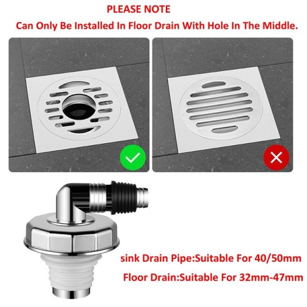 Elbow Type Washing Machine Floor Drain Joint Pipe Connector, Spec: A1 - Image 10