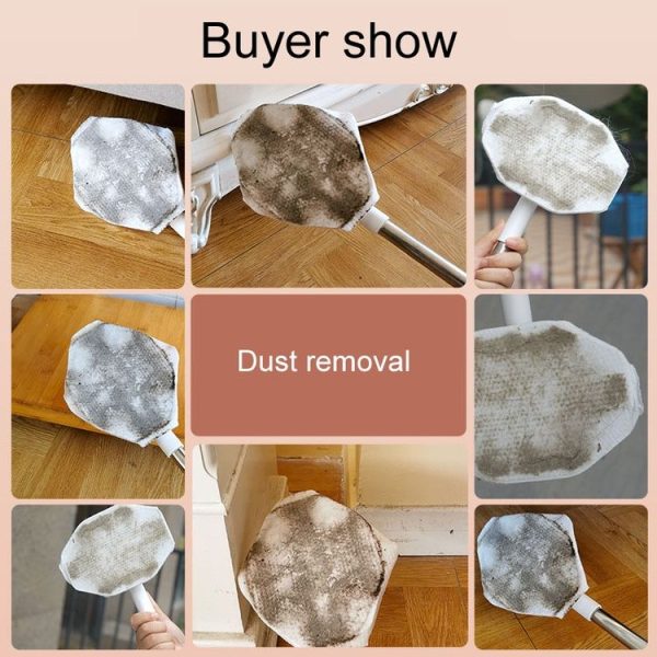 Washcloth Mop Clip Household Disposable Washcloth Wet Wipes Secondary Use Mop (Telescopic Rod) - Image 15