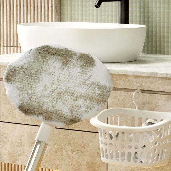Washcloth Mop Clip Household Disposable Washcloth Wet Wipes Secondary Use Mop (Telescopic Rod) - Image 2
