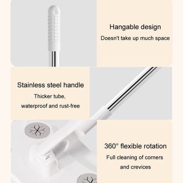 Washcloth Mop Clip Household Disposable Washcloth Wet Wipes Secondary Use Mop (Telescopic Rod) - Image 5