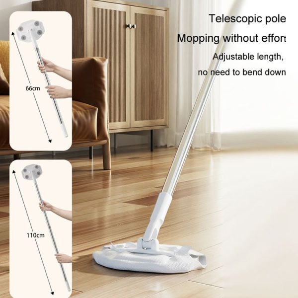 Washcloth Mop Clip Household Disposable Washcloth Wet Wipes Secondary Use Mop (Telescopic Rod) - Image 7