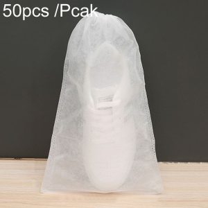 50pcs / Pack 24x38cm Small Portable Thickened Non-Woven Anti-Yellowing And Sunscreen Shoe Bag Shoe Storage Bag