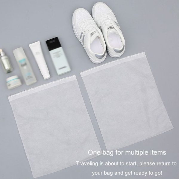 50pcs / Pack 24x38cm Small Portable Thickened Non-Woven Anti-Yellowing And Sunscreen Shoe Bag Shoe Storage Bag - Image 7