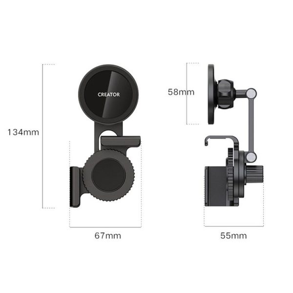 Tesla Car MagSafe Phone Mount Foldable 360 Degree Rotation Phone Holder (Black) - Image 7