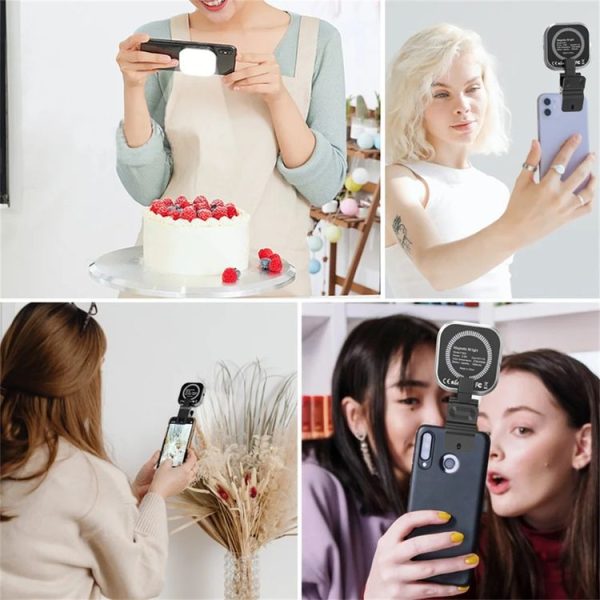 Mini Magnetic Fill Light Rechargeable Tri-Color Temperature Selfie Light - Image 10