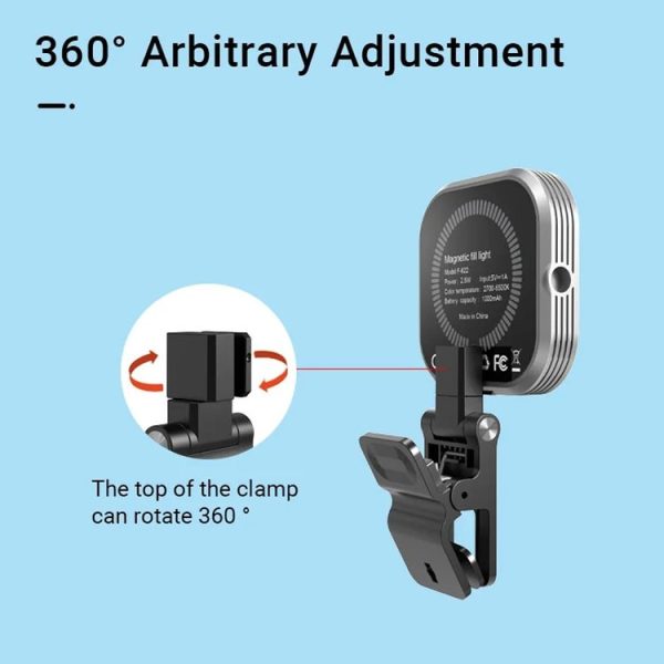 Mini Magnetic Fill Light Rechargeable Tri-Color Temperature Selfie Light - Image 5