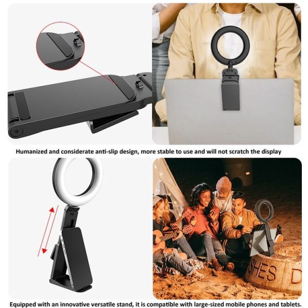 Desktop Ring Fill Light Video Conferencing Computer Fill Lamp With Multi-Function Bracket 3000-6500K - Image 6