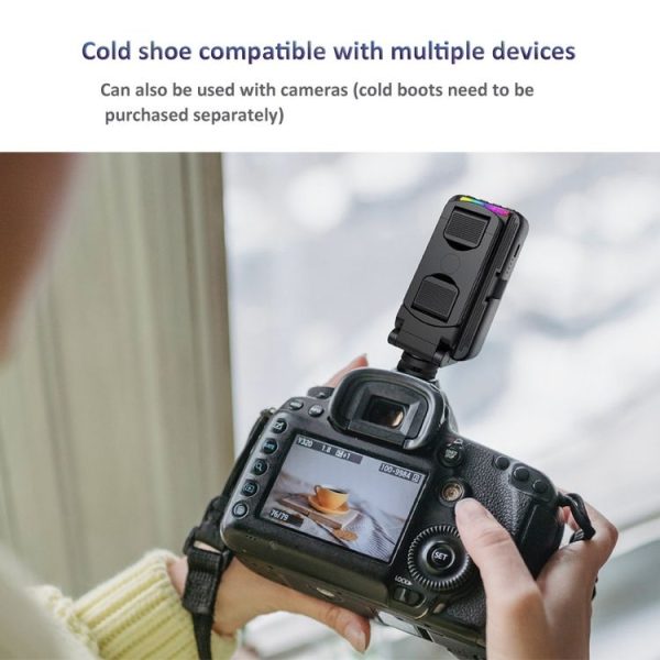 RGB Fill Light Photography Lamp With Hidden Folding Phone Clip & Cold Shoe Interface F-615 - Image 7