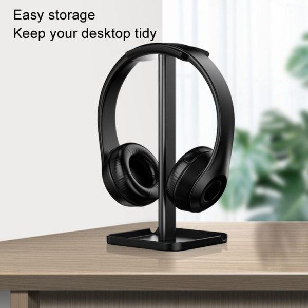 Desktop Headphone Holder Cell Phone Tablet Stand (Black) - Image 2