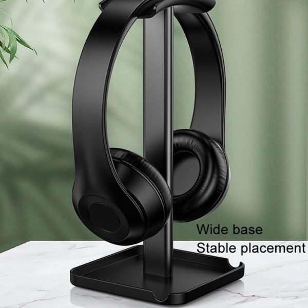 Desktop Headphone Holder Cell Phone Tablet Stand (Black) - Image 5
