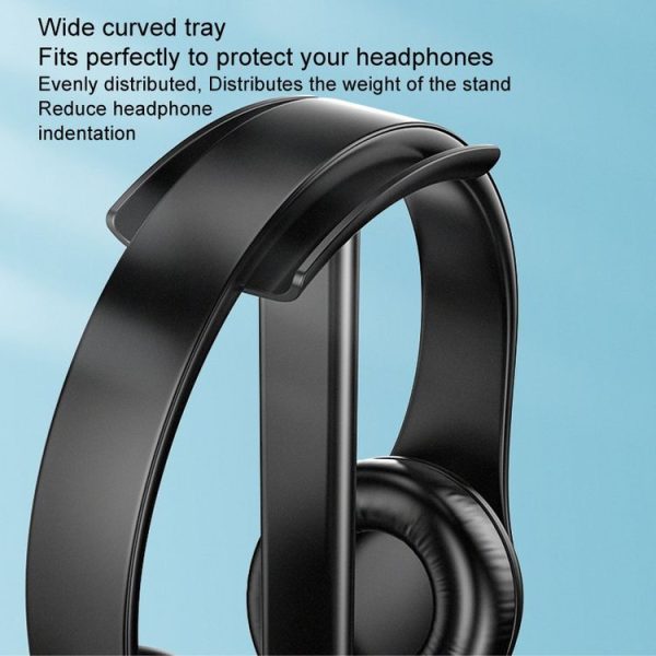 Desktop Headphone Holder Cell Phone Tablet Stand (Black) - Image 7